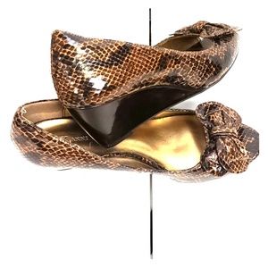 Anne Klein wedge peep toe dress shoes.